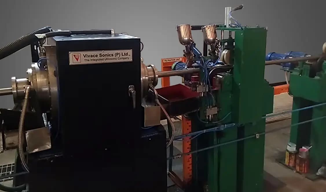 Rotating Head Ultrasonic Bar/Tube Testing system